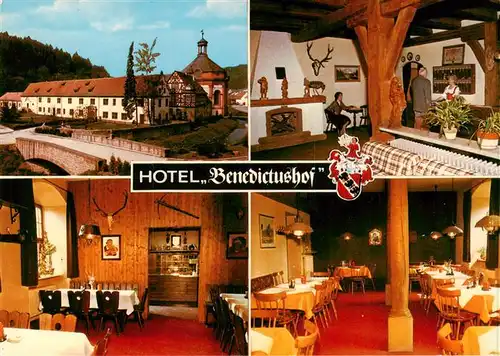 AK / Ansichtskarte 73893581 Holzkirchen_Unterfranken Hotel Benedictushof Gastraeume Holzkirchen Unterfranken