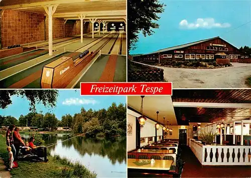 AK / Ansichtskarte 73893597 Tespe Freizeitpark Tespe Kegelbahn Angler Restaurant Gastraum Tespe
