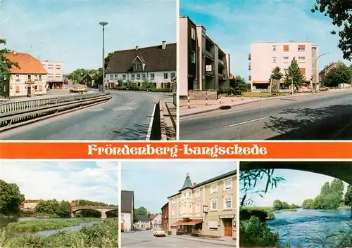 AK / Ansichtskarte  Langschede Ortspartien Bruecke Gondelteich Langschede