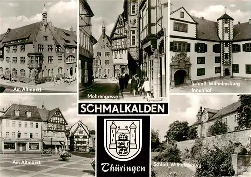 AK / Ansichtskarte  Schmalkalden Am Altmarkt Mohrengasse Schloss Wilhelmsburg Innenhof Schmalkalden