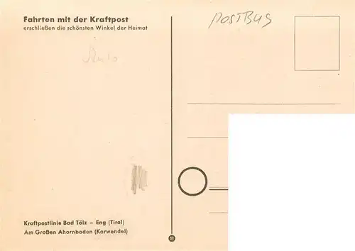 AK / Ansichtskarte  Postbus_Omnibus Bad Troelz Eng Tirol 