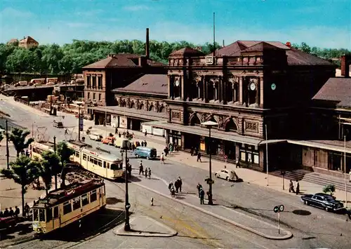 AK / Ansichtskarte  Strassenbahn_Tramway-- Mainz Hauptbahnhof 