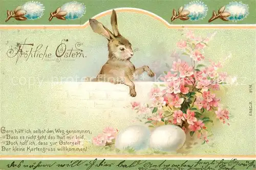 AK / Ansichtskarte 73893775 Ostern_Easter_Paques_Pasqua Hase Litho 