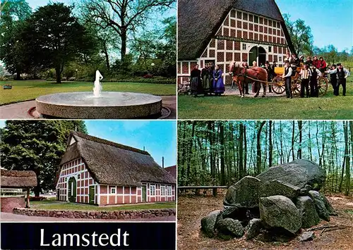 AK / Ansichtskarte  Lamstedt Park Volkstanz und Trachtengruppe Boerdemuseum Huenengrab Lamstedt