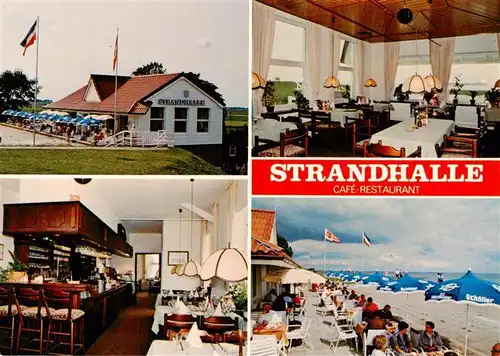 AK / Ansichtskarte  Brunsbuettel Strandhalle Cafe Restaurant Strandpartie Brunsbuettel