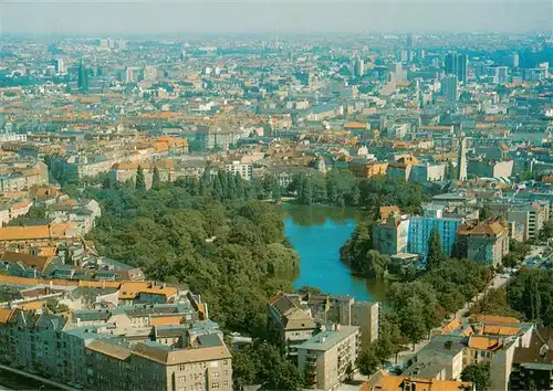 AK / Ansichtskarte  Berlin Lietzensee und Teilansicht der City Fliegeraufnahme Berlin