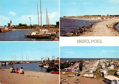 AK / Ansichtskarte 73893941 Timmendorf_Insel_Poel Hafen Leuchtturm An der Mole Hafen Zeltplatz Timmendorf_Insel_Poel