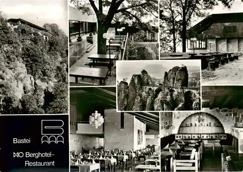 AK / Ansichtskarte  Bastei_Saechsische Schweiz HO Berghotel Restauant Gastraeume Felsenformation Bastei_Saechsische Schweiz