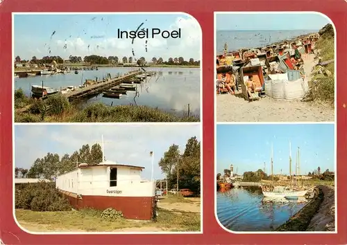 AK / Ansichtskarte  Insel_Poel Hafen Kirchdorf Schwarzer Busch Strand Dwarstoeper Timmendorf Hafen Insel_Poel