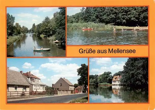 AK / Ansichtskarte  Mellensee Nottekanal mit Schleuse Strandbad Dorfstrasse Gaststaette Seeschaenke Mellensee