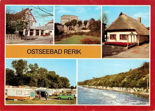 AK / Ansichtskarte 73893954 Rerik_Ostseebad Bekleidungshaus Kurhaus Weinstube Zeltplatz Strand Rerik_Ostseebad