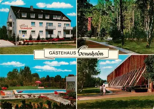 AK / Ansichtskarte 73893976 Bad_Westernkotten Gaestehaus Sonnheim Schwimmbad Saline Bad_Westernkotten