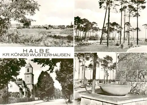 AK / Ansichtskarte 73893995 Halbe Panorama Kirche Mahnmal Halbe