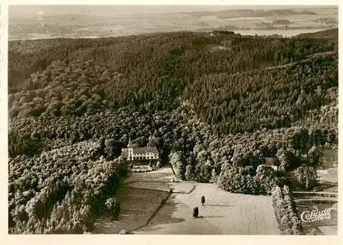 AK / Ansichtskarte  Koerbecke_Moehnesee Waldhaus St Meinolf Fliegeraufnahme Koerbecke Moehnesee