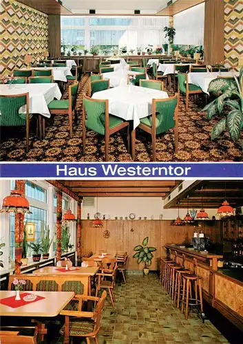 AK / Ansichtskarte  Bad_Westernkotten Haus Westerntor Gastraum Bar Bad_Westernkotten