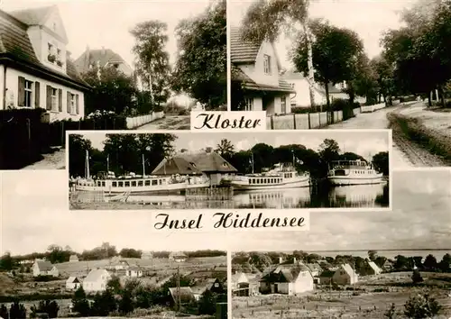 AK / Ansichtskarte  Kloster_Hiddensee Ortsansichten Fahrgastschiffe Kloster_Hiddensee