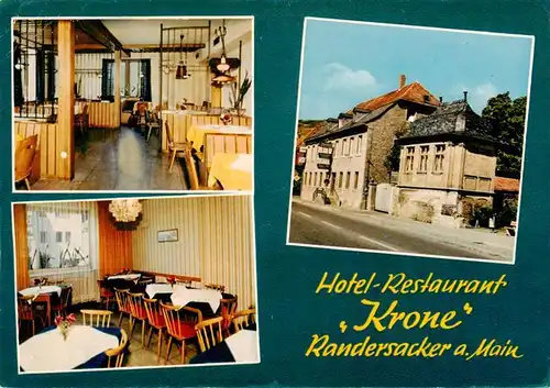 AK / Ansichtskarte 73894064 Randersacker Hotel Restaurant Krone Gastraeume Randersacker
