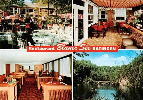 AK / Ansichtskarte  Ratingen Restaurant Blauer See Gastraeume Gondelteich Ratingen