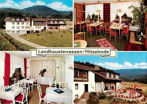 AK / Ansichtskarte 73894075 Hitzelrode_Meinhard Landhausterrassen Hitzelrode Gastraeume Terrasse 
