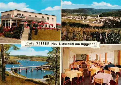 AK / Ansichtskarte  Neu-Listernohl_Olsberg Cafe Selter Panorama Biggesee Gastraum 