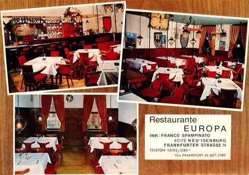 AK / Ansichtskarte  Neu-Isenburg Restaurante Europa Gastraeume Neu-Isenburg