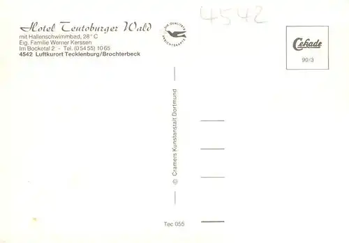 AK / Ansichtskarte  Brochterbeck_Tecklenburg Hotel Cafe Teutoburger Wald Gastraeume Hallenbad 