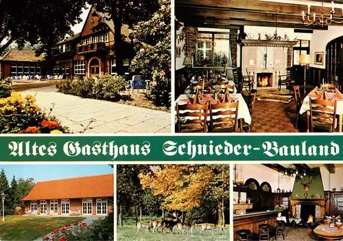 AK / Ansichtskarte 73894134 Coesfeld Altes Gasthaus Schnieder Bauland Gastraeume Tierpark Coesfeld