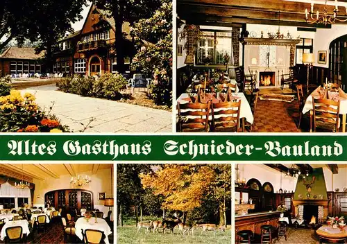 AK / Ansichtskarte  Coesfeld Altes Gasthaus Schnieder Bauland Gastraeume Tierpark Coesfeld