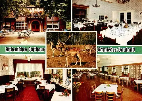 AK / Ansichtskarte 73894136 Coesfeld Altdeutsches Gasthaus Schnieder Bauland Gastraeume Tierpark Coesfeld