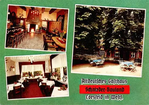 AK / Ansichtskarte 73894137 Coesfeld Altdeutsches Gasthaus Schnieder Bauland Gastraeume Terrasse Coesfeld