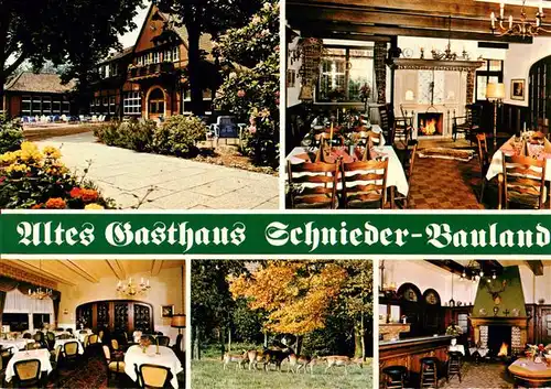 AK / Ansichtskarte  Coesfeld Altes Gasthaus Schnieder Bauland Gastraeume Tierpark Coesfeld