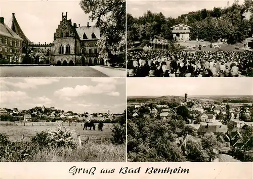 AK / Ansichtskarte  Bad_Bentheim Teilansichten Zentrum Pferdekoppel Fest Bad_Bentheim