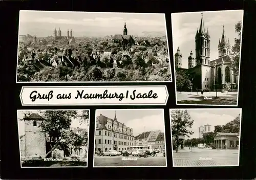 AK / Ansichtskarte 73894164 Naumburg__Saale Stadtpanorama Kirche Wenzelstor Rathaus Salztor 