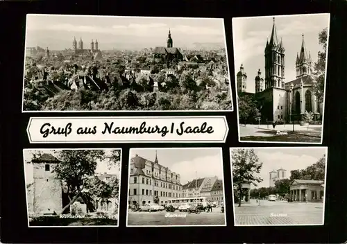 AK / Ansichtskarte  Naumburg__Saale Stadtpanorama Kirche Wenzelstor Rathaus Salztor 