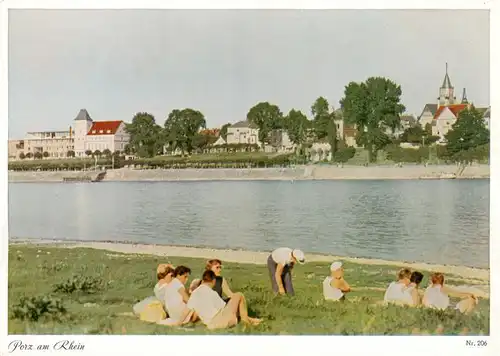 AK / Ansichtskarte  Porz_Koeln_Rhein Uferpartie am Rhein 