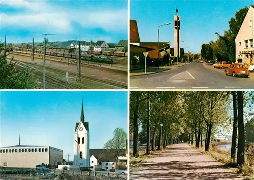 AK / Ansichtskarte  Loehne_Detmold Bundesbahnhof Obernbeck Kirchen Werrepromenade 