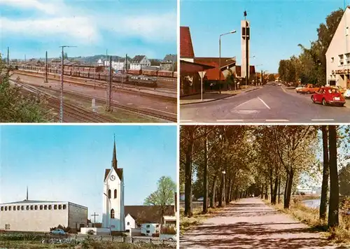 AK / Ansichtskarte  Loehne_Detmold Bundesbahnhof Obernbeck Kirchen Werrepromenade 