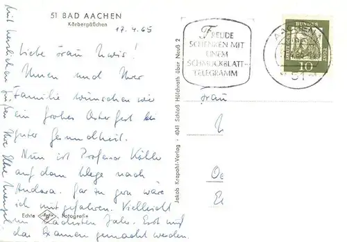 AK / Ansichtskarte  Bad_Aachen Koerbergaesschen Altstadt Bad_Aachen