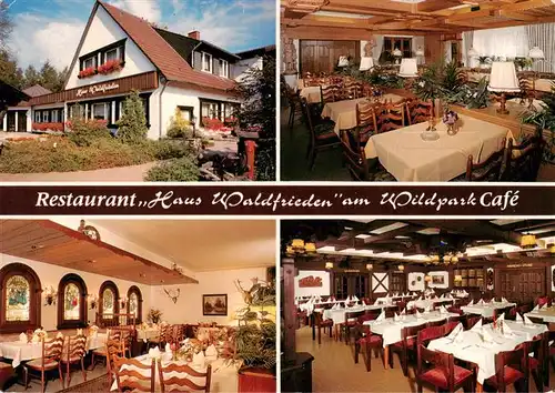 AK / Ansichtskarte 73894304 Duelmen Restaurant Haus Waldfrieden am Wildpark Cafe Gastraeume Duelmen