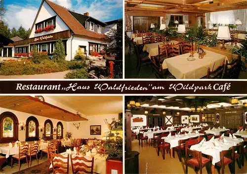 AK / Ansichtskarte 73894305 Duelmen Restaurant Haus Waldfrieden am Wildpark Cafe Gastraeume Duelmen