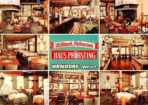 AK / Ansichtskarte 73894325 Handorf_Muenster_Westfalen Wildpark Restaurant Haus Proebsting Gastraeume 