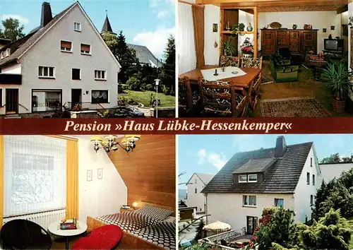 AK / Ansichtskarte 73894337 Langscheid_Sorpesee Pension Haus Luebke Hessenkemper Gaststube Zimmer Langscheid Sorpesee