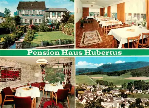 AK / Ansichtskarte  Eslohe_Sauerland Pension Haus Hubertus Gastraeume Panorama Eslohe_Sauerland