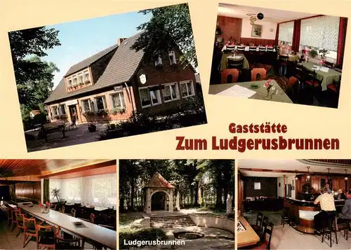 AK / Ansichtskarte 73894349 Billerbeck_Westfalen Gaststaette Zum Ludgerusbrunnen Gastraeume Bar Ludgerusbrunnen Billerbeck_Westfalen