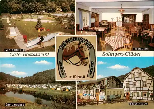 AK / Ansichtskarte  Glueder_Solingen Minigolfplatz Restaurant Campingplatz Gaststaette zur Bauernstube Glueder Solingen