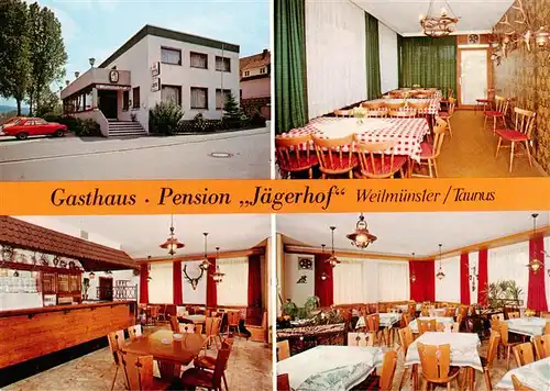 AK / Ansichtskarte  Weilmuenster Gasthaus Pension Jaegerhof Gastraeume Theke Weilmuenster