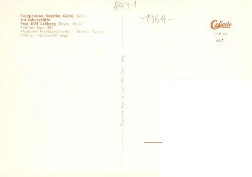 AK / Ansichtskarte  Lohberg_Lam Bergpension Kapitaen Goltz Lohberg_Lam