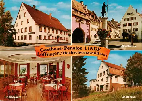 AK / Ansichtskarte 73894393 Loeffingen Gasthaus Pension Zur Linde Stadtmitte Speiseraum Gaestehaus Loeffingen