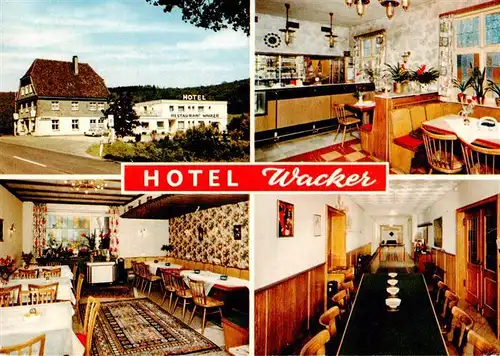 AK / Ansichtskarte 73894404 Bruen_Olpe_Biggesee Hotel Wacker Gastraeume Kegelbahn Bruen_Olpe_Biggesee