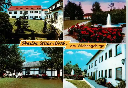 AK / Ansichtskarte 73894407 Bad_Holzhausen_Luebbecke_Preussisch_Oldendorf_NRW Pension Haus Stork Park Fontaene 